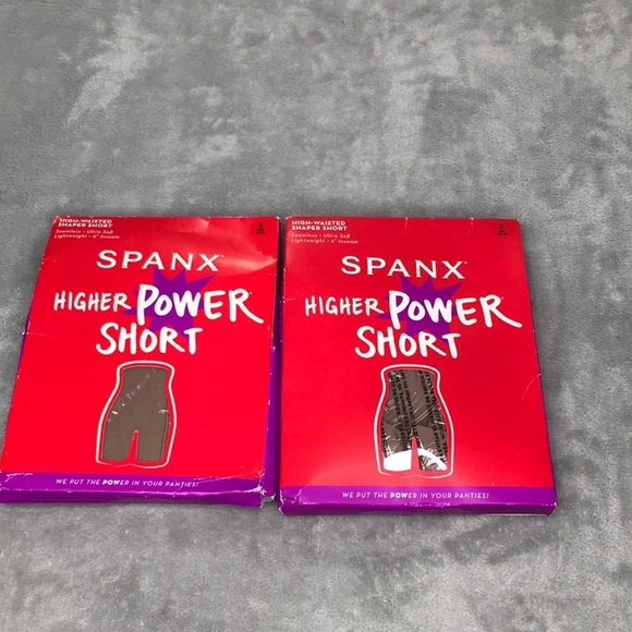 2 Pairs of Spanx Higher Power Shorts in Cafe Au Lait Size Small New
